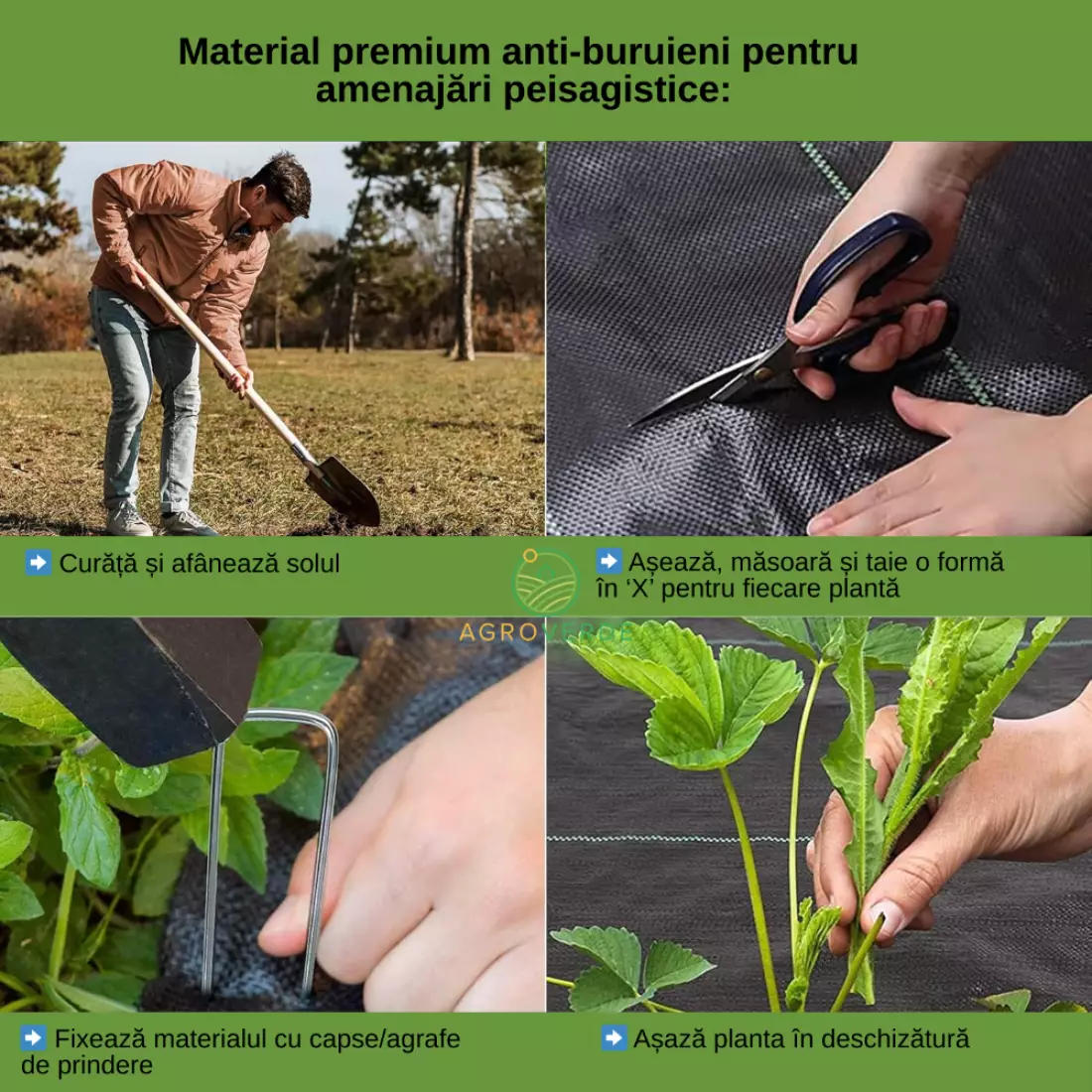 Folie agrotextilă neagră 2x100 m din țesătură rezistentă, ideală pentru combaterea buruienilor [2]