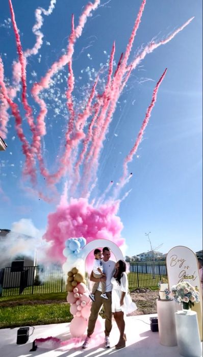 Artificii de zi Roz pentru gender Reveal [3]