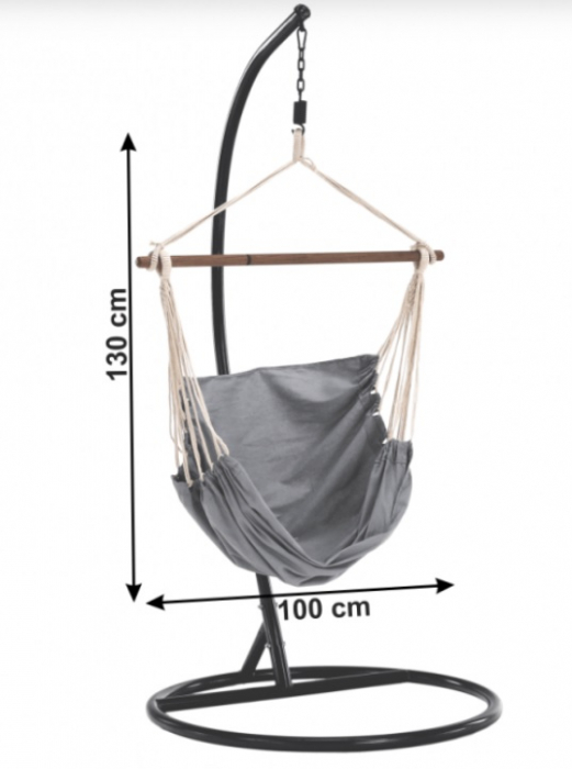 Balansoar suspendat tip hamac suspendabil Gri [2]