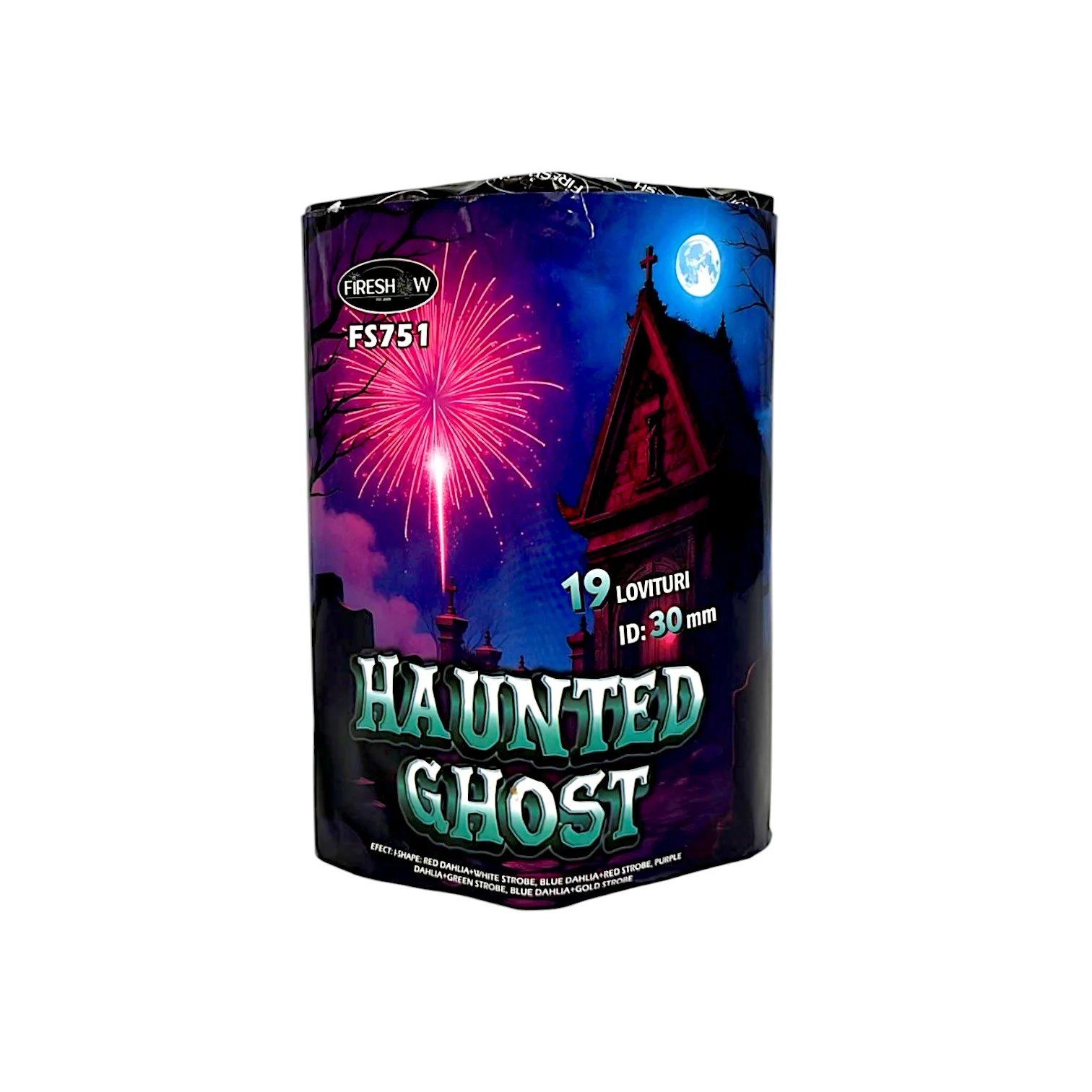 BATERIE DE ARTIFICII HAUNTED GHOST 19 FOCURI / 30 MM CAT T1 [2]