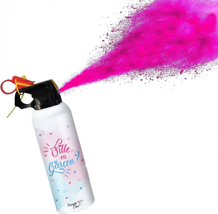 Extintor cu pudra roz pentru petreceri Gender Reveal [1]