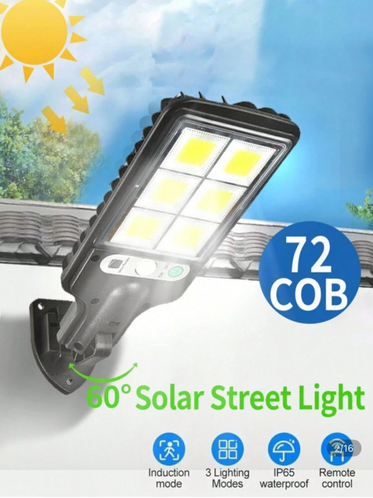 Lampă solară de exterior 7700W cu 6 panouri – soluția perfectă pentru iluminare eficientă și ecologică, fără costuri la energie electrică. [5]