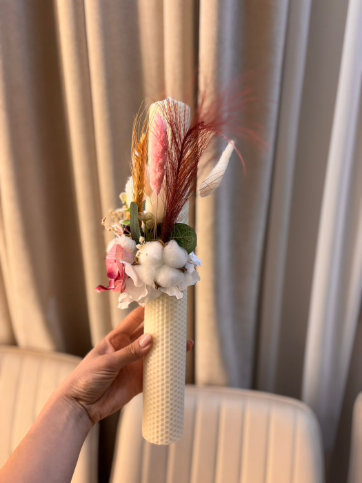 Lumânare nuntă/botez din ceară [4]