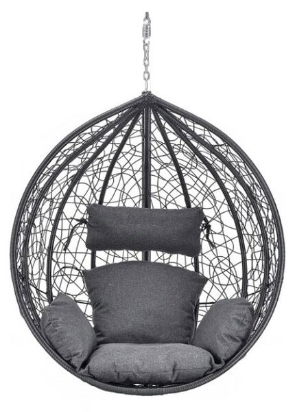 scaun suspendat, cuib suspendat, fotoliu tip ou negru, mobilier grădină, scaun relaxare [1]