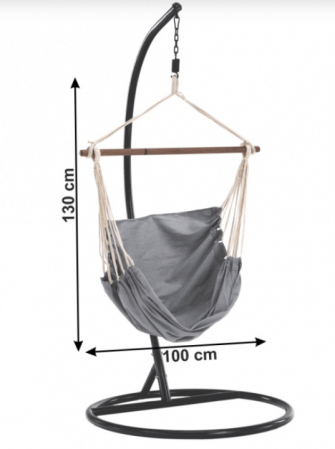 Balansoar suspendat tip hamac suspendabil Gri [1]
