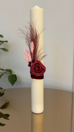 Lumanari Nunta - Lumânare din ceară H40/D4.5 cm Nunta sau Botez Evenimente