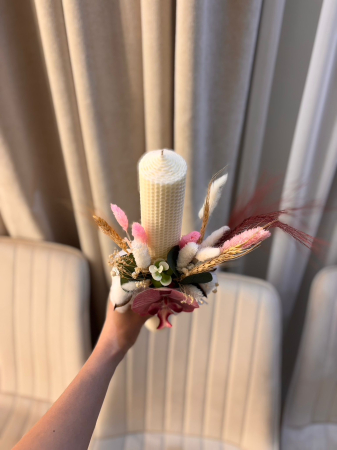 Lumânare nuntă/botez din ceară [2]