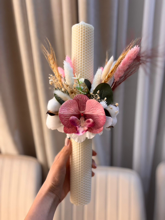 Lumânare nuntă/botez din ceară