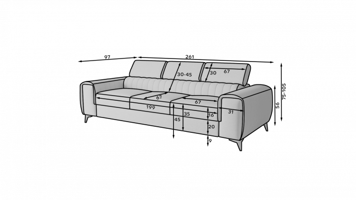 canapea extensibila LAURENCE 1 [17]