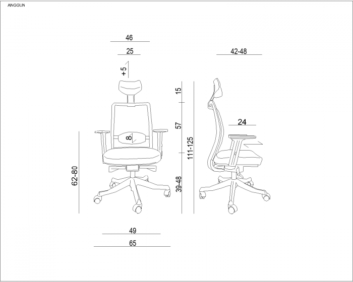 Scaun de birou ergonomic ANGUM M [5]