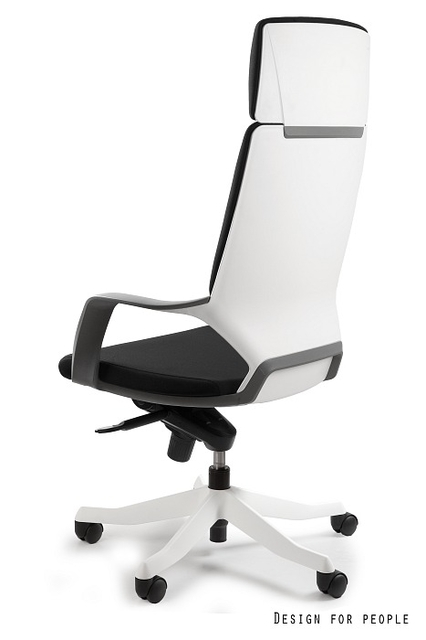 Scaun de birou ergonomic APOLO alb cu negru [2]