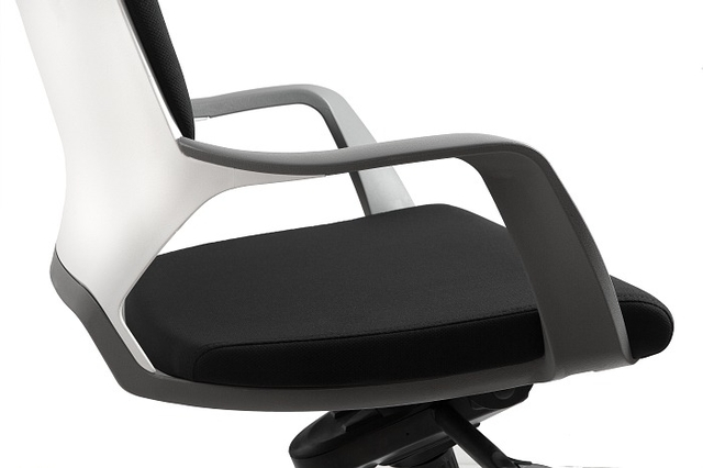 Scaun de birou ergonomic APOLO alb cu negru [4]