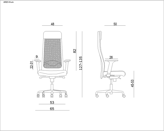 Scaun de birou ergonomic ARESS MESH [3]
