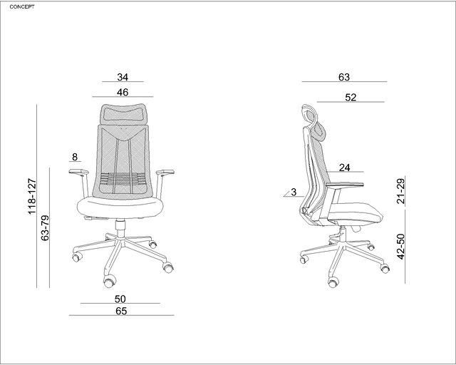 Scaun de birou ergonomic CONCEPTS [3]