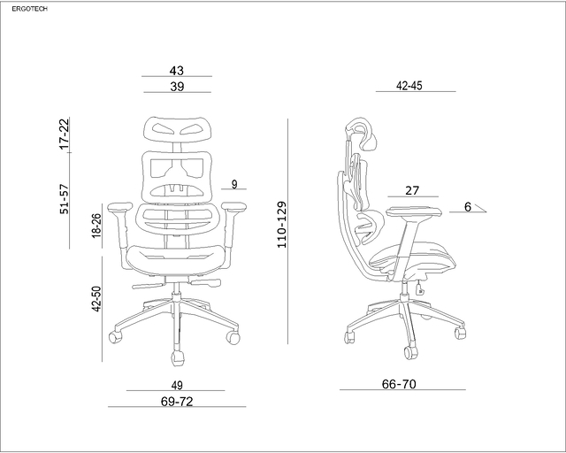 Scaun de birou ergonomic ERGOTCH negru [4]