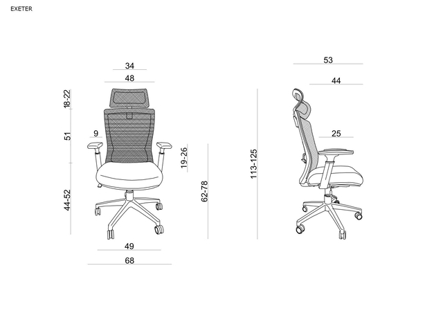 Scaun de birou ergonomic EXETERS [3]