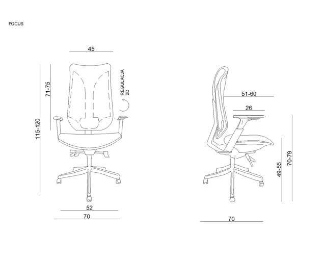 Scaun de birou ergonomic FOCUSS negru [4]