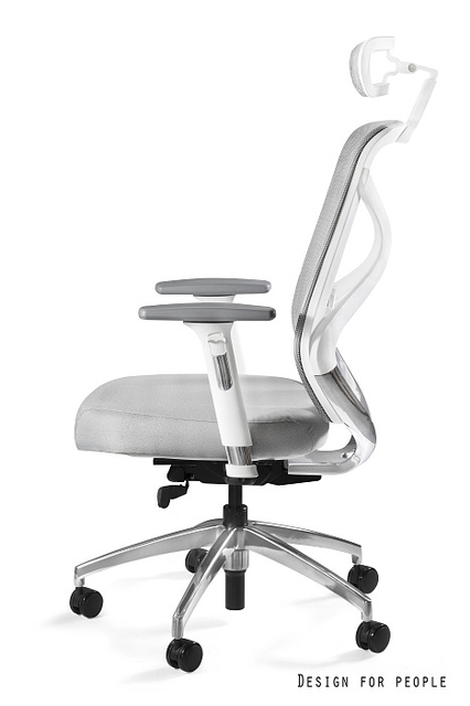 Scaun de birou ergonomic HEROS alb textil + mesh [2]