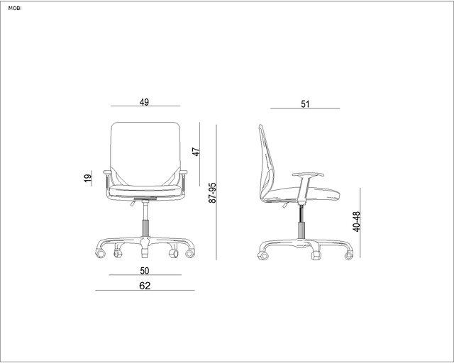 Scaun de birou ergonomic MOBIS verde [3]
