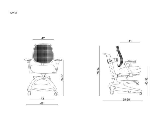 Scaun de birou ergonomic pentru copii RANDI [5]
