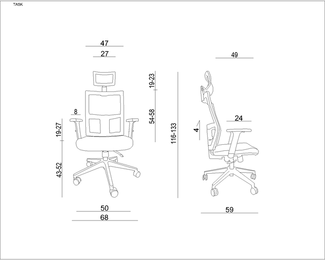 Scaun de birou ergonomic TASKS [3]