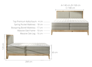 Pat tapitat Boxspring [2]