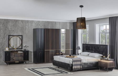 Mobila dormitor premium - Dormitor Bellas Black