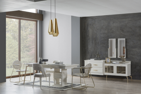 Mobila living premium - Living Fabi White