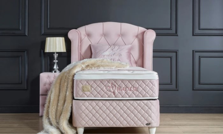 Paturi tapitate - Pat tapitat VISCO LUX ROZ