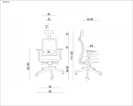 Scaun de birou ergonomic ANGUM M [4]