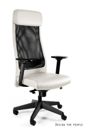 Scaune - Scaun de birou ergonomic ARESS SOFT alb