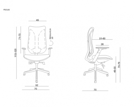 Scaun de birou ergonomic FOCUSS gri [3]