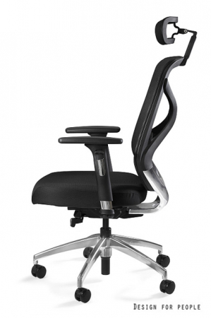 Scaun de birou ergonomic HEROS negru textil + mesh [1]