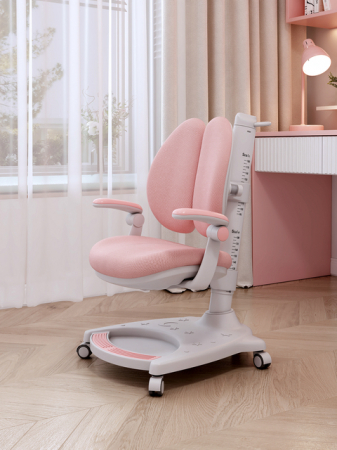 Scaun de birou ergonomic pentru copii TEDY roz [3]