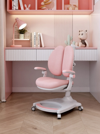Scaun de birou ergonomic pentru copii TEDY roz [2]
