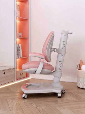 Scaun de birou ergonomic pentru copii TEDY roz [4]