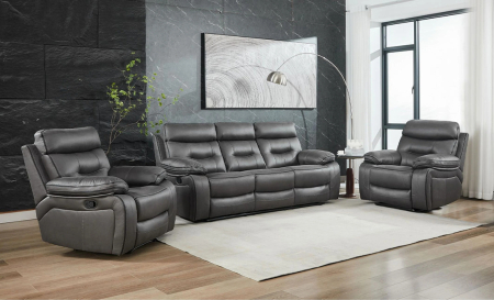 Canapea si 2 fotolii cu recliner - Set canapea + 2 fotolii PALOMA