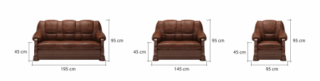 Canapea set 3 2 1 piele naturala Madras [6]