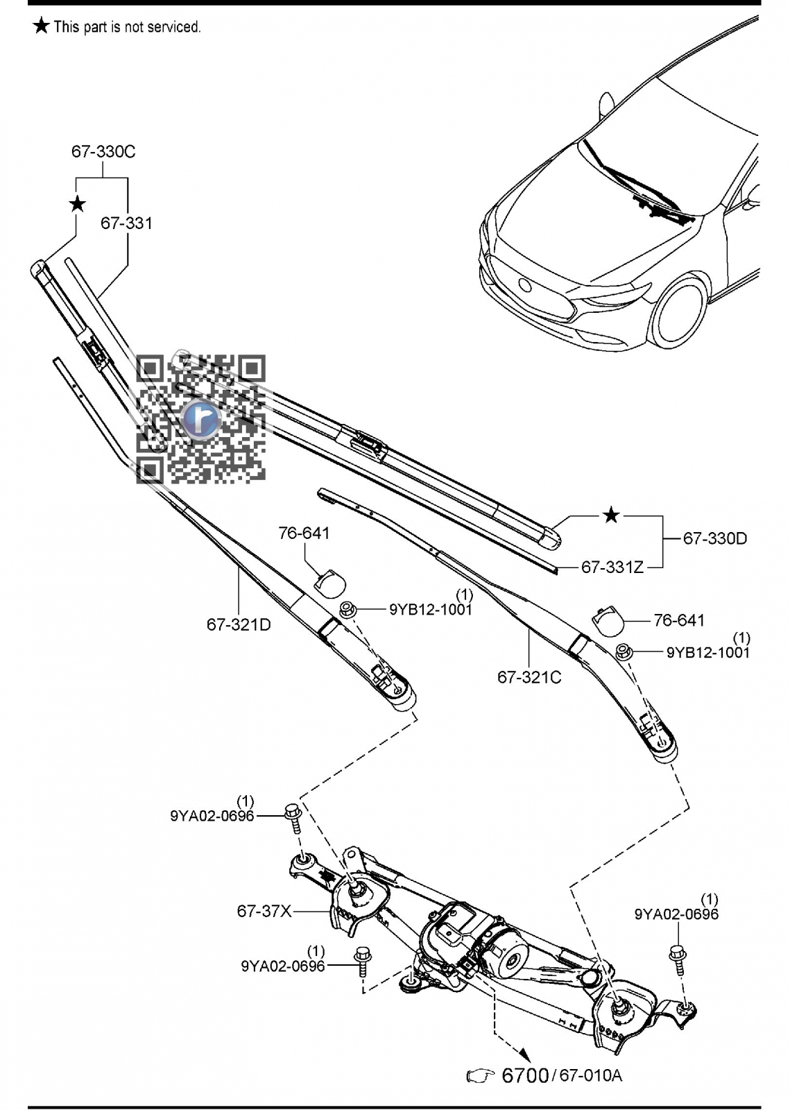 RIGHT WIPER BLADE - BCKB67330 [3]