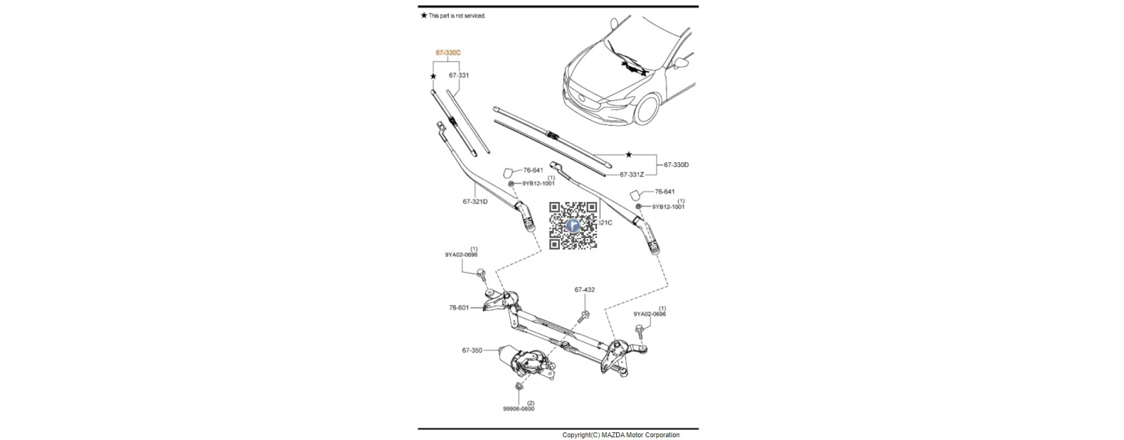 RECHTES WISCHERBLATT - Mazda 6 GL GBFN67330 [3]