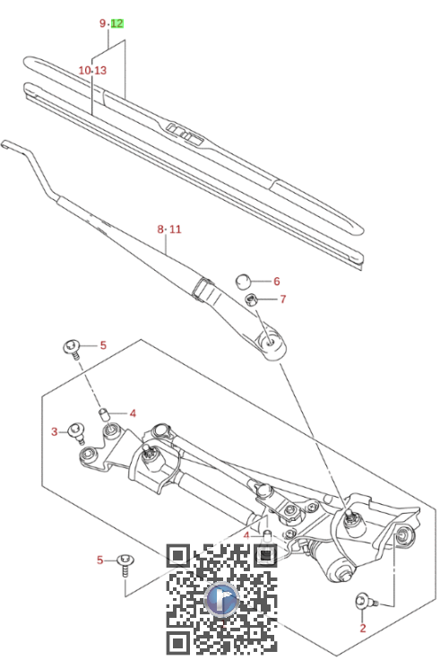 BALAIS D'ESSUIE-GLACE PASSAGER - Suzuki SX4 / S-Cross 38340-61M30-000 [3]