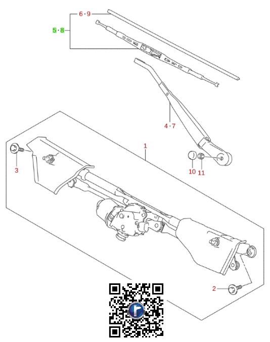 Suzuki - Stergator parbriz sofer sau pasager JIMNY 38340-77R00-000