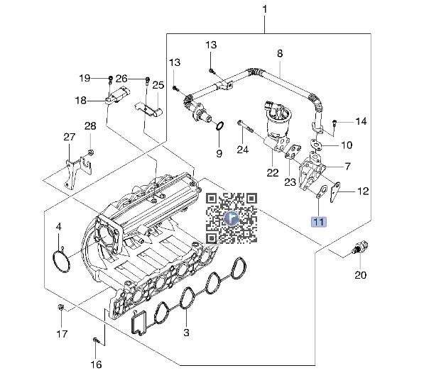 EGR ADAPTER GASKET LQ5  - AV 96325831 [3]