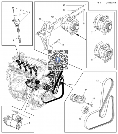 SISTEM ELECTRIC - Alternator 120A 13588326