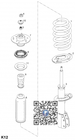 SUSPENSIE - AMORTIZOR FATA DREAPTA - AN 07<17  / 4817662 95948816