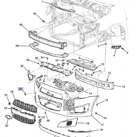CAROSERIE (EXTERIOR) - CAPACEL BARA FATA - AV T300 95229053