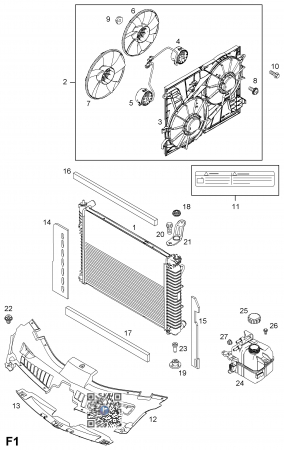Caroserie - Deflector superior radiator 96800768