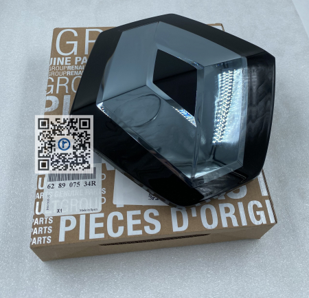 Coffre avec pieces Dacia-Renault - EMBLÈME DE GRILLE DE PARE-CHOCS AVANT - 628907534R