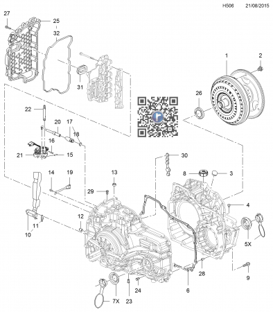 ZAFIRA - SIMERING CONVERTIZOR CV AT - 6T45, 6T50 / 4820625 24266675