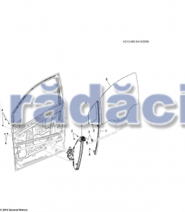 CAROSERIE (EXTERIOR) - Geam usa fata dr - cod 96690060